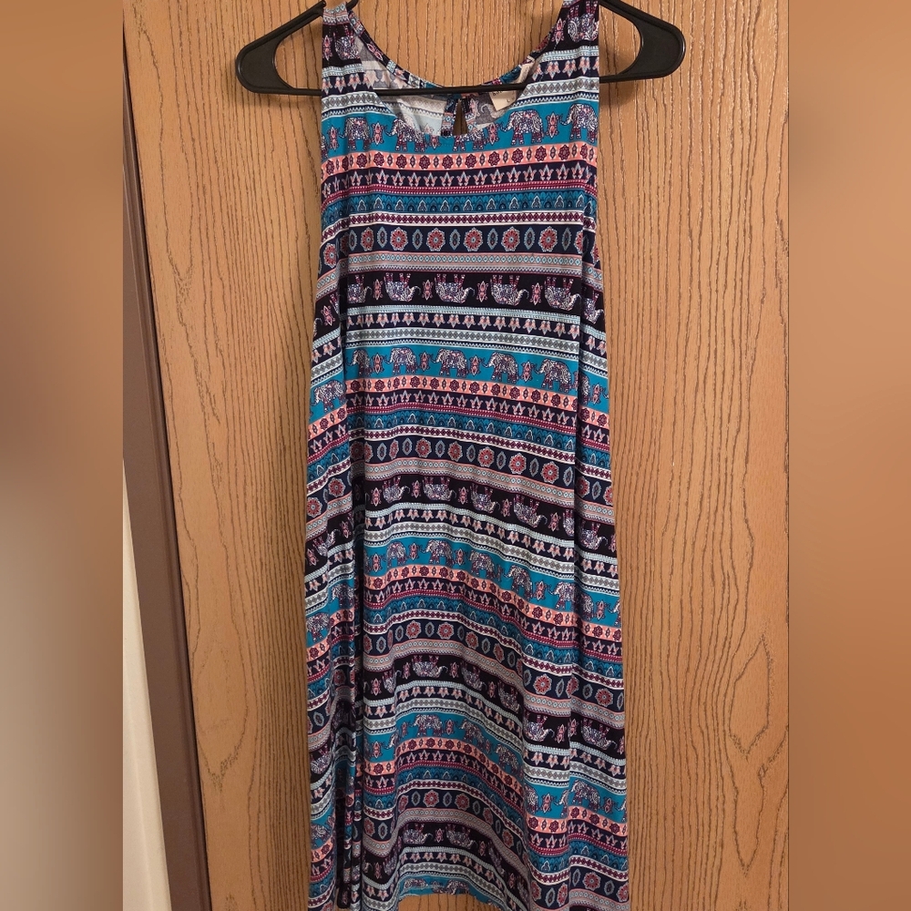 Bobbie Brooks Blue and Purple Maxi Dress